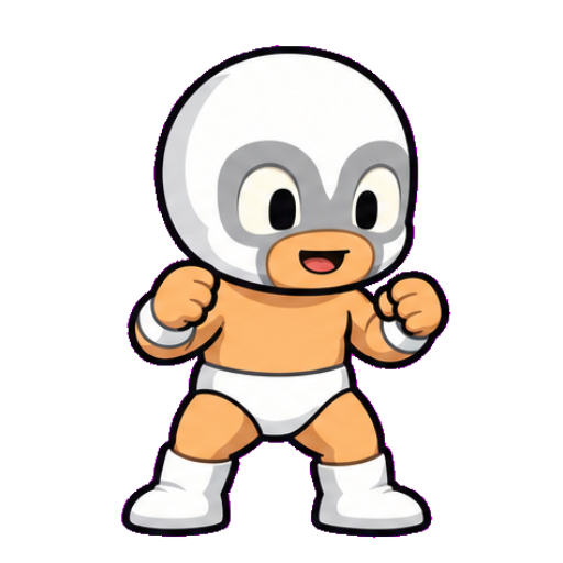 ルチャmateのキャラクター、ノビシロの高精細イラスト